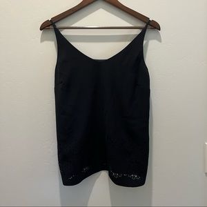 Navy Banana Republic Tank Top with Cut-Out Detail